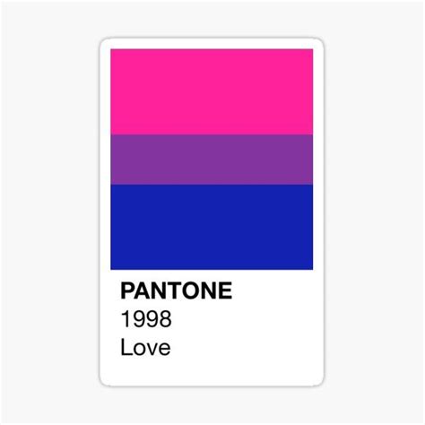 Pantone Pride Bi Pride Sticker For Sale By Cdoonan Pride Stickers