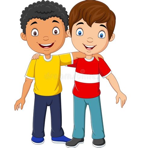 Two Cartoon Boys Talking Stock Illustrations 206 Two Cartoon Boys Talking Stock Illustrations