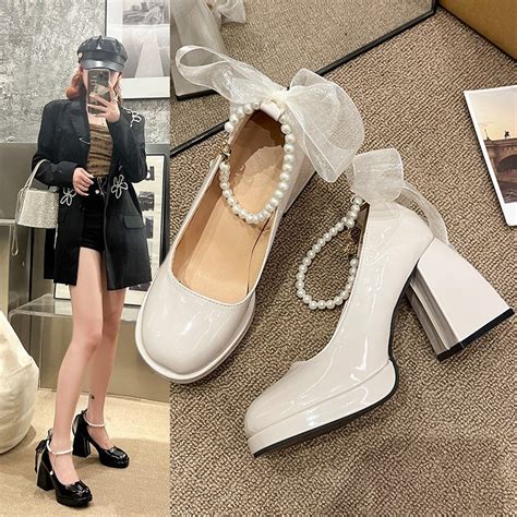 Jual FINDAL Mary Jane Heels Sepatu Wanita Korean Style Hak Tinggi