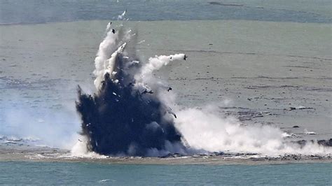 New Island Emerges Off Coast Of Japan Following Underwater Volcanic