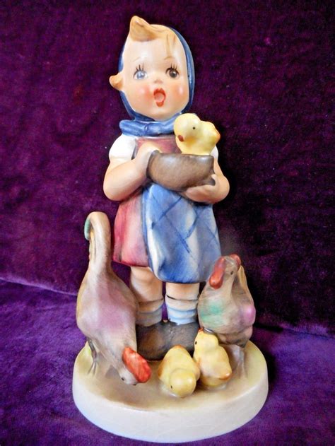 GOEBEL HUMMEL FIGURINE FEEDING TIME 199 0 TMK 4 Antique Price Guide