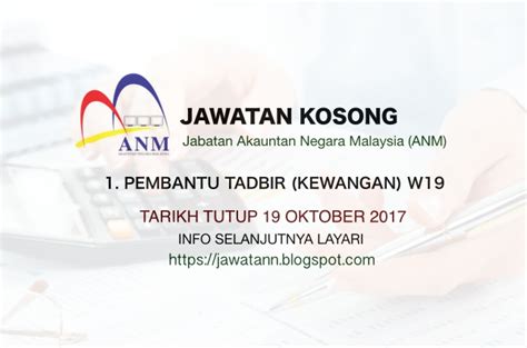 Jawatan Kosong Jabatan Akauntan Negara Malaysia Anm Oktober