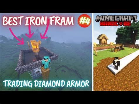 I Build An Iron Farm Wearing Full Diamond Armor In Minecraft Hardcore