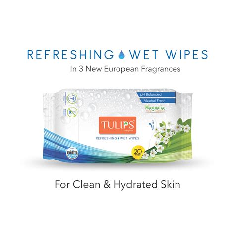 Buy Tulips Refreshing Wet Wipes Magnolia Pcs Online At Best Price