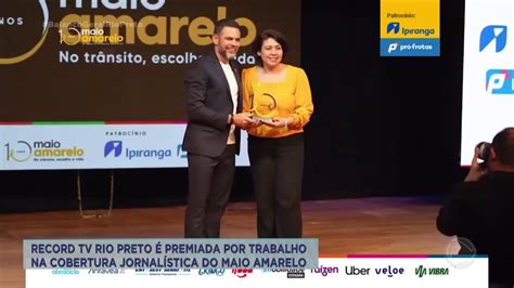 Record TV Rio Preto é premiada por trabalho na cobertura jornalística