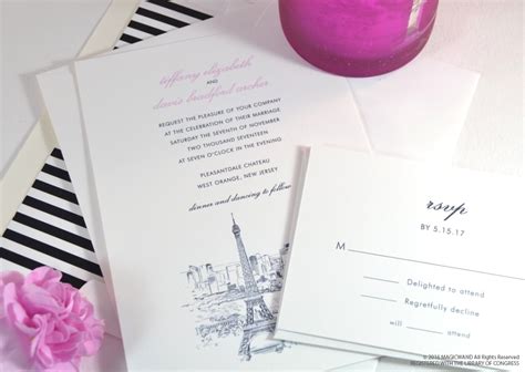 Paris Skyline Wedding Invitations