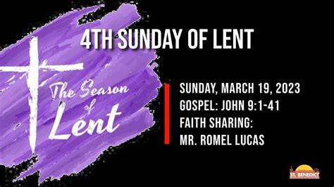 4th Sunday Of Lent Youtube