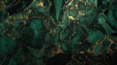 Premium Photo Polished Green Marble With Gold Veins Abstract