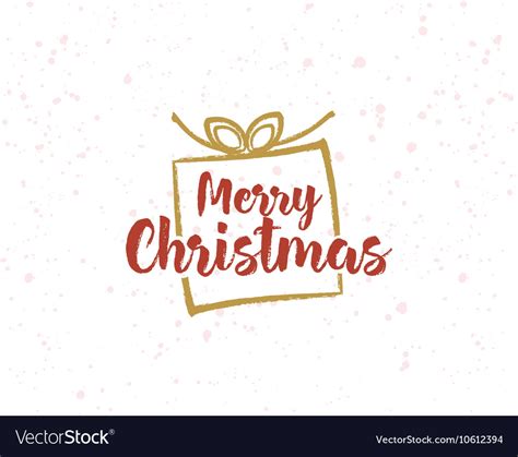 Merry Christmas Typographic Emblems Set Royalty Free Vector