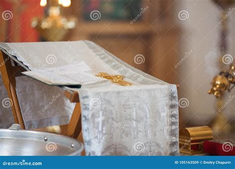 The Christian Orthodox Cross is in the Church Stock Image - Image of ...