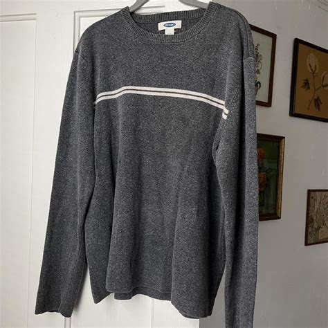 Old navy sweater — men's large. Gray and... - Depop