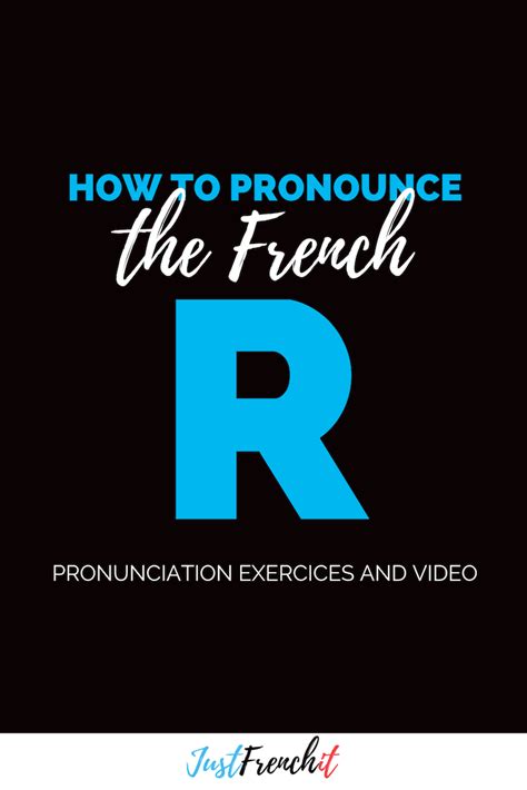 French R Pronunciation With Video Just French It How To Speak