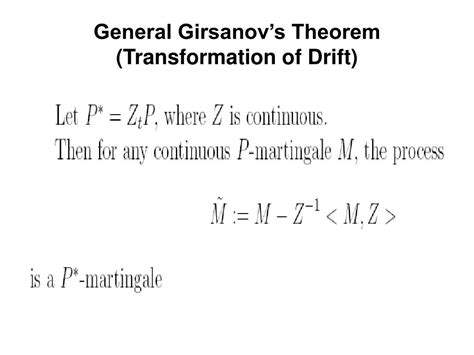 PPT - Girsanov’s Theorem: From Game Theory to Finance PowerPoint Presentation - ID:1108700