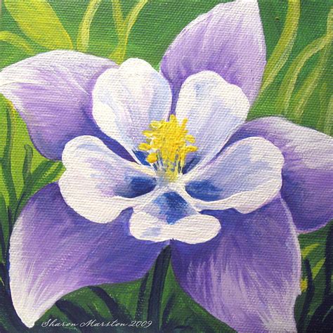 Columbine Flower Painting