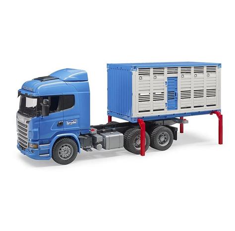 Bruder Scania R Serie Cattle Transportation Truck With Cow Billig