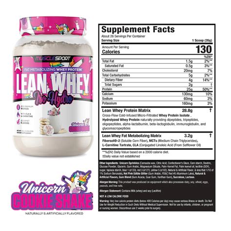 Unicorn Cookie Shake Musclesports Lean Whey™ Iso Hydro Gourmet