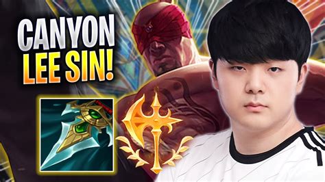 CANYON PERFECT GAME WITH LEE SIN DK Canyon Plays Lee Sin JUNGLE Vs