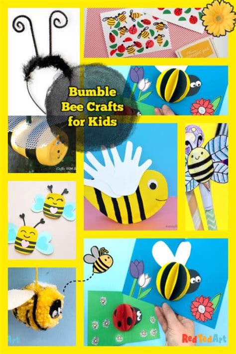 Cute and Easy Adorable Bee Crafts for Kids and Preschoolers to make and Preschool - Red Ted Art