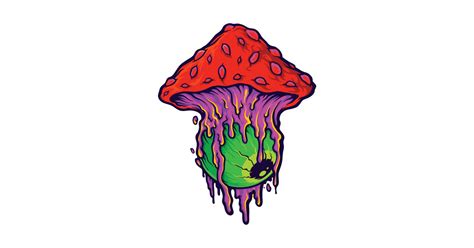 Trippy Melting Mushroom Tie Dye Mushroom T Shirt Teepublic