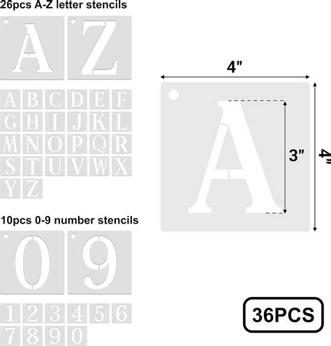 36 Plantillas De Letras Del Alfabeto Plantillas Reutilizables De Plantillas Letras