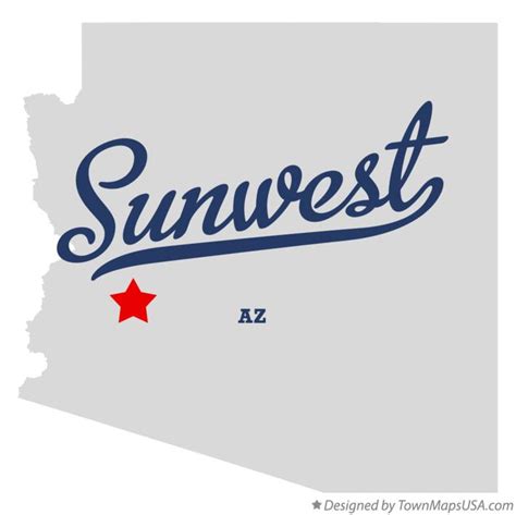 Map of Sunwest, AZ, Arizona