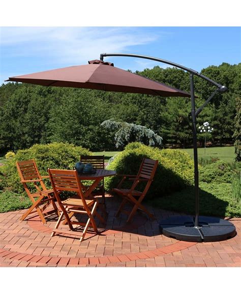 Sunnydaze Decor 10 Ft Cantilever Offset Steel Patio Umbrella With Crank Brown Macys