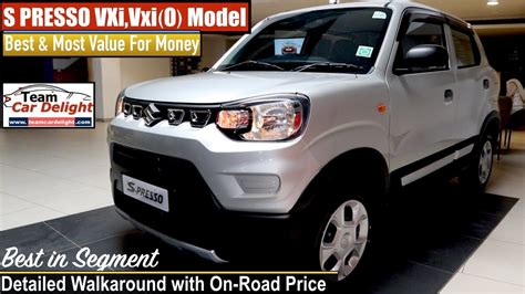 S Presso Vxi Detailed Review With On Road Price Features Interior Colours S Presso Vxi Youtube