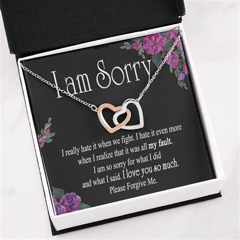 Apology Gift for Her Girlfriend Apologygift Interlocking - Etsy