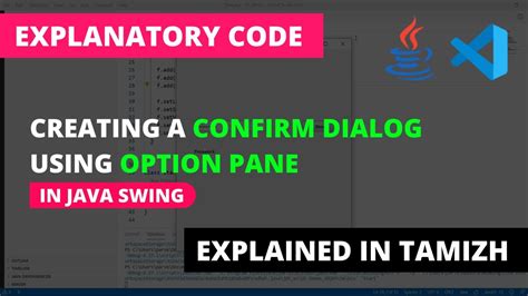 Creating A Confirm Dialog Box Using JOptionPane Java Swing