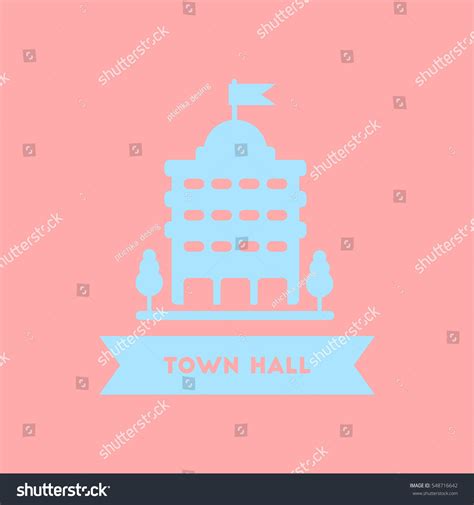 Town Hall Building Stock Vector Royalty Free 548716642 Shutterstock