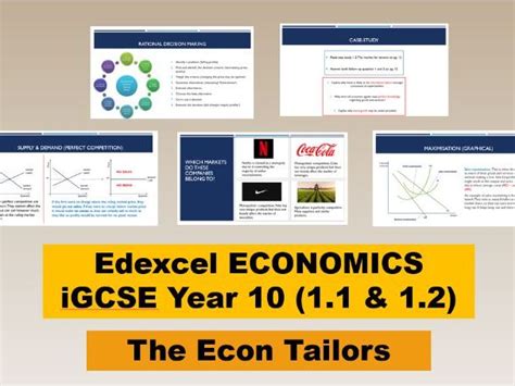 Igcse Edexcel Economics 1 2 Business Economics All Lessons Teaching Resources