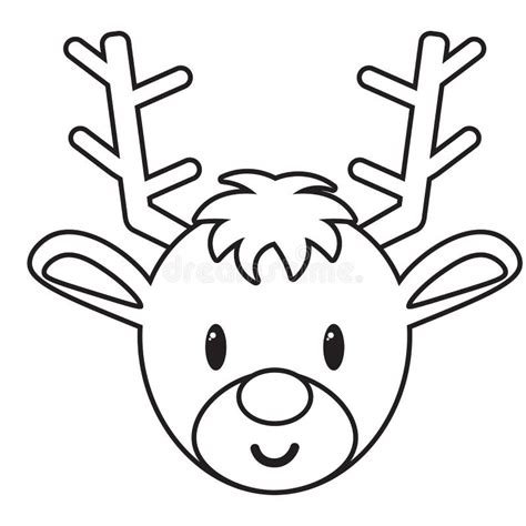 Vector Cartoon Cute Reindeer Isolated Stock Illustration Illustration