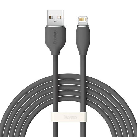 Baseus Jelly Liquid Silica Gel USB to Lightning Cable Μαύρο 2m