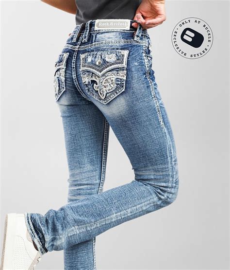 Rock Revival Mid Rise Straight Stretch Jean Womens Rock Revival Jeans Women Women Jeans