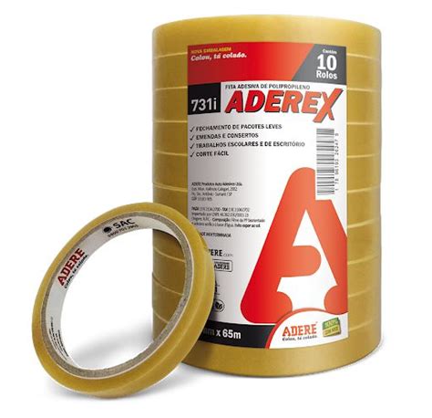 Fita Adesiva PP 12mm X 50m Aderex 731i Adere Casa Das Fitas Tudo