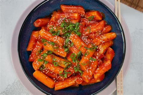 Asiatisches Rezept Koreanische Tteokbokki Gebratene Reiskuchen