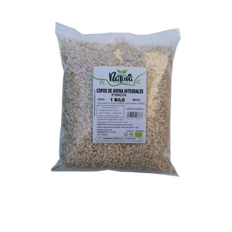 Copos De Avena Finos Integral 1 Kilo BIO Continental Natura