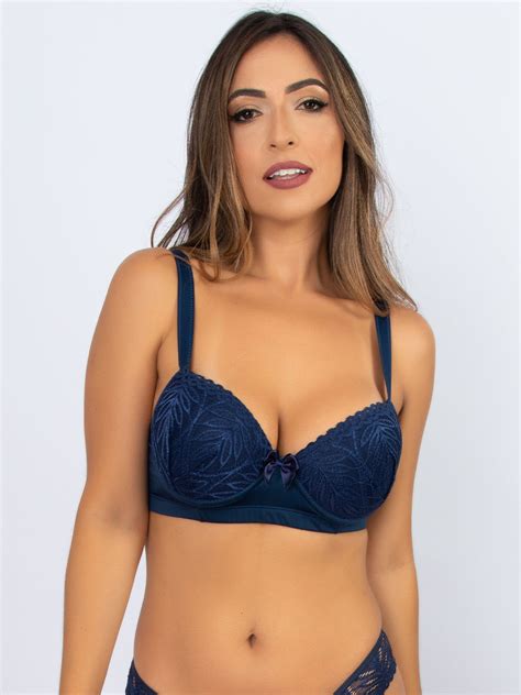 Sutiã Renda E Bojo Alça Reforçada Lingerie Feminina Sigh Loja Sigh