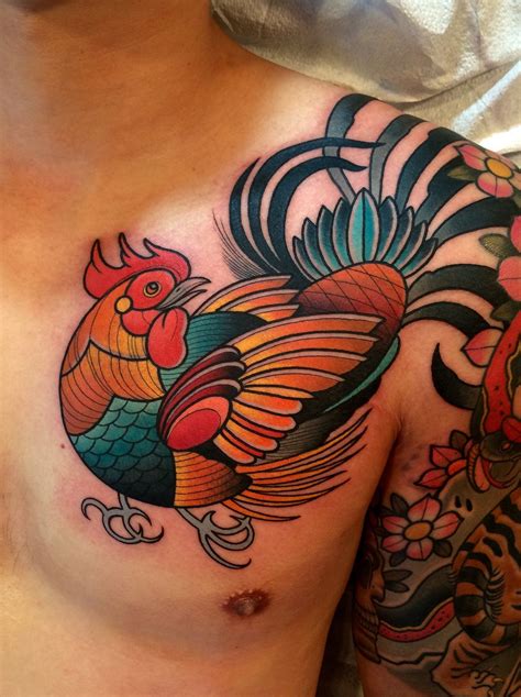 Rooster Tattoo By Tattoo Artist Dave Wah At Stay Humble Tattoo Company