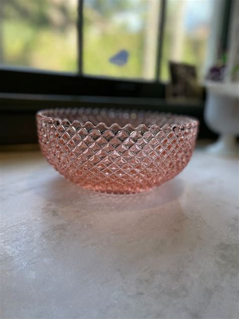 Vintage Anchor Hocking Miss America Pink Depression Glass Large Fruit