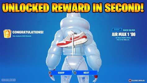 How To Get Air Max Back Bling In Second Now Free On Fortnite