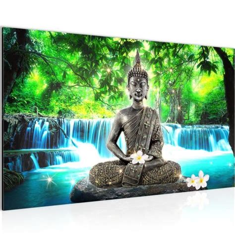 Runa Art Tableau D Coration Murale Cascade Bouddha X Cm Panneau