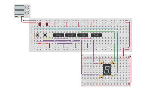 Circuit Design Bcd 7 Segmentos Hola Tinkercad