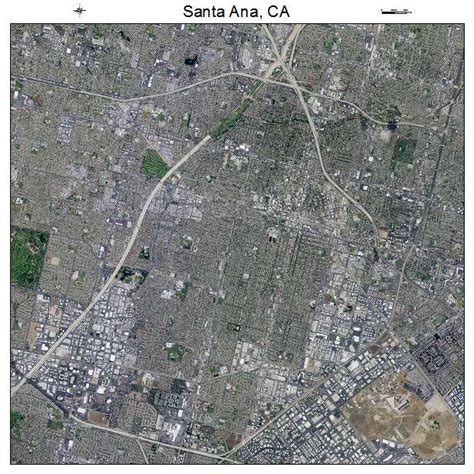 Aerial Photography Map of Santa Ana, CA California