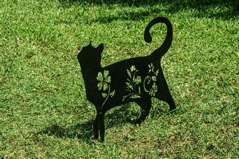 Cat Garden Art Sculpture Garden Ornament Outdoor Garden Etsy