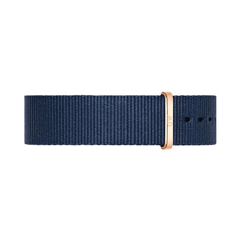 Bayswater Blue Watch Strap With Rose Gold Detail 40mm Dw