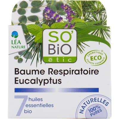 Baume Respiratoire Eucalyptus Aux Huiles Essentielles So Bio Tic