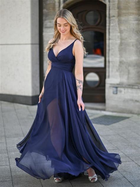 Abendkleid Tabea Dunkelblau VIVIRY Abendkleider