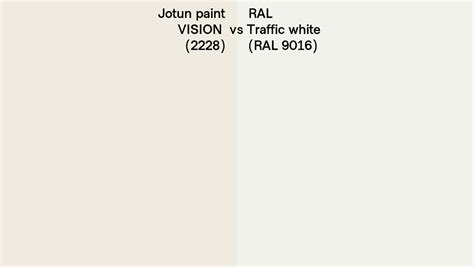 Jotun Paint Vision Vs Ral Traffic White Ral Side By Side