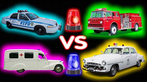 Usa Vs Old Usa Police Ambulance Fire Truck Siren Horn Sound